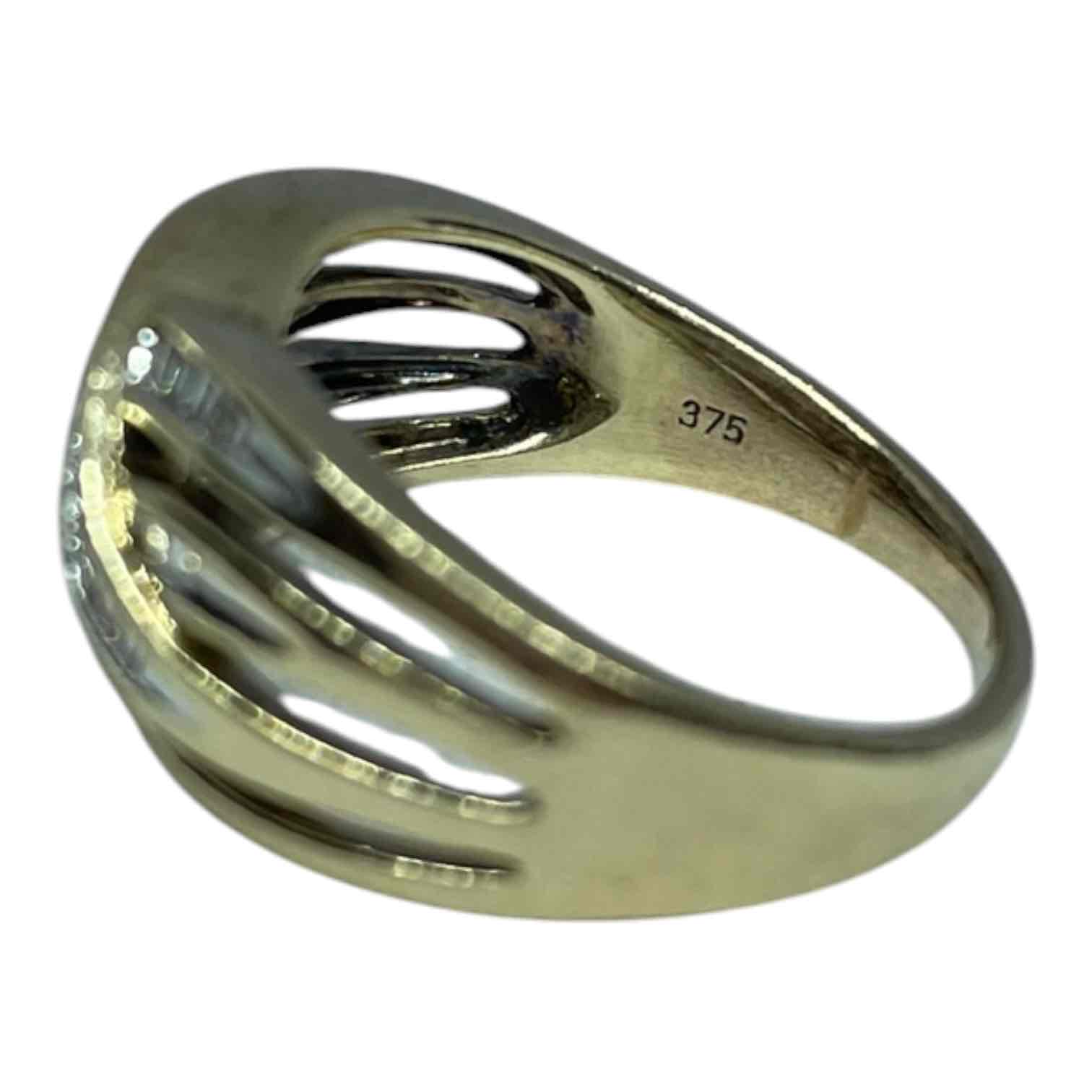 9CT YELLOW GOLD TDW 0.15CTS RING