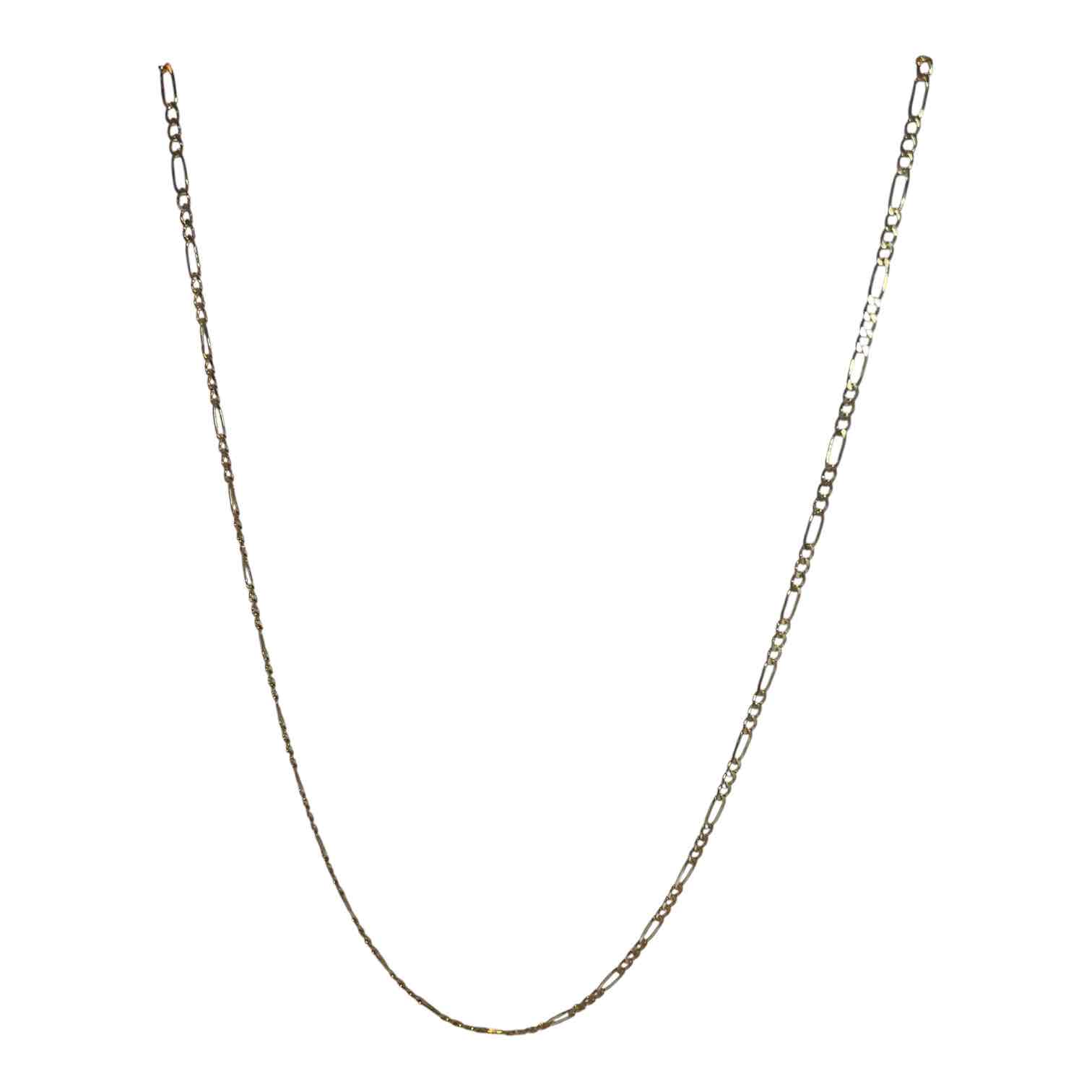 9CT YELLOW GOLD FIGARO CHAIN 4.1GMS