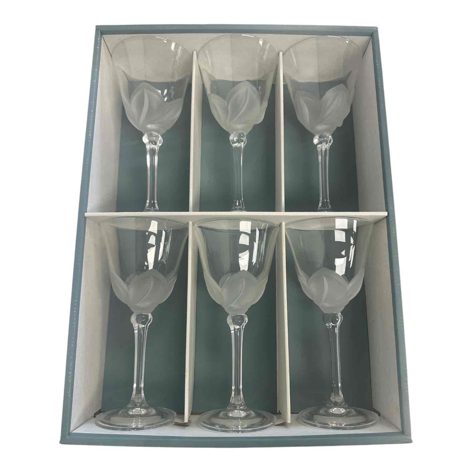 FLORENCE BIG WINE GLASSES CRYSTAL FRANCE SET X6