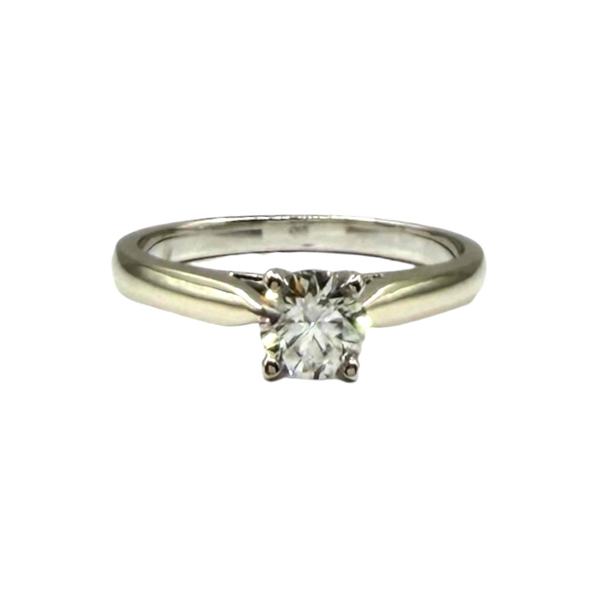 14CT WHITE GOLD RING 2.8GMS TDW 0.50CTS SOLITAIRE