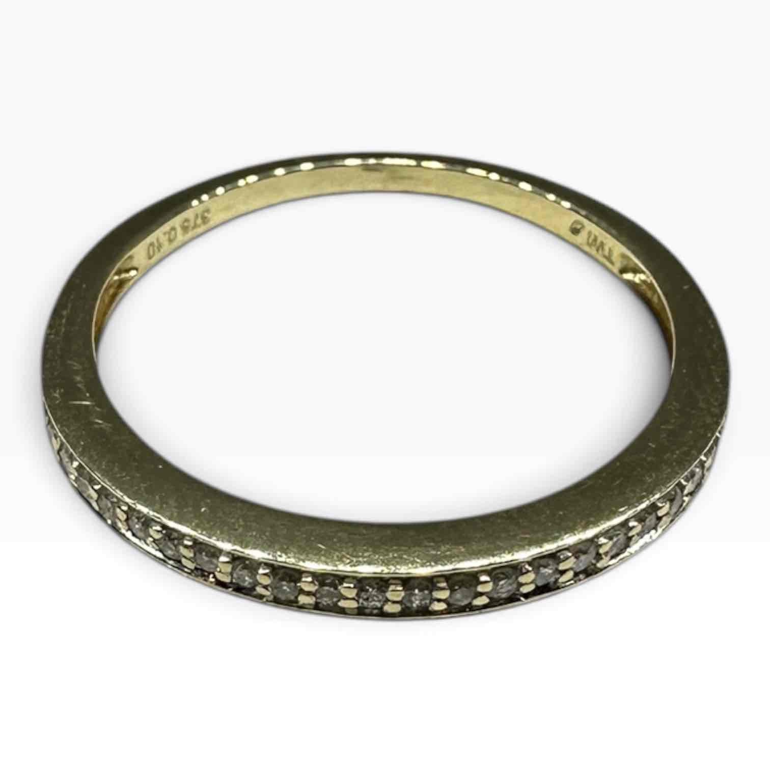 9CT YELLOW GOLD DIAMOND RING TDW 0.10CTS