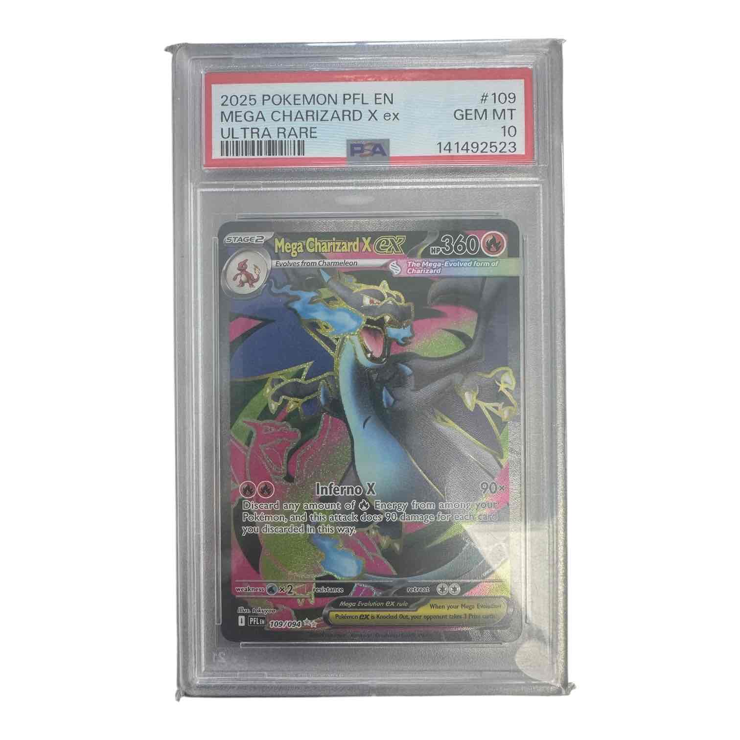 PSA 10 - 2025 Pokémon Mega Charizard X ex Ultra Rare Card