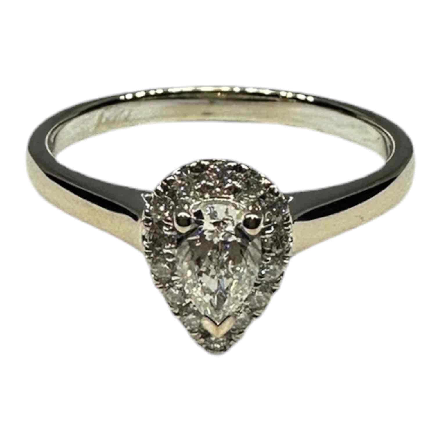 LADIES 18CT WHITE GOLD RING TDW 0.50CTS