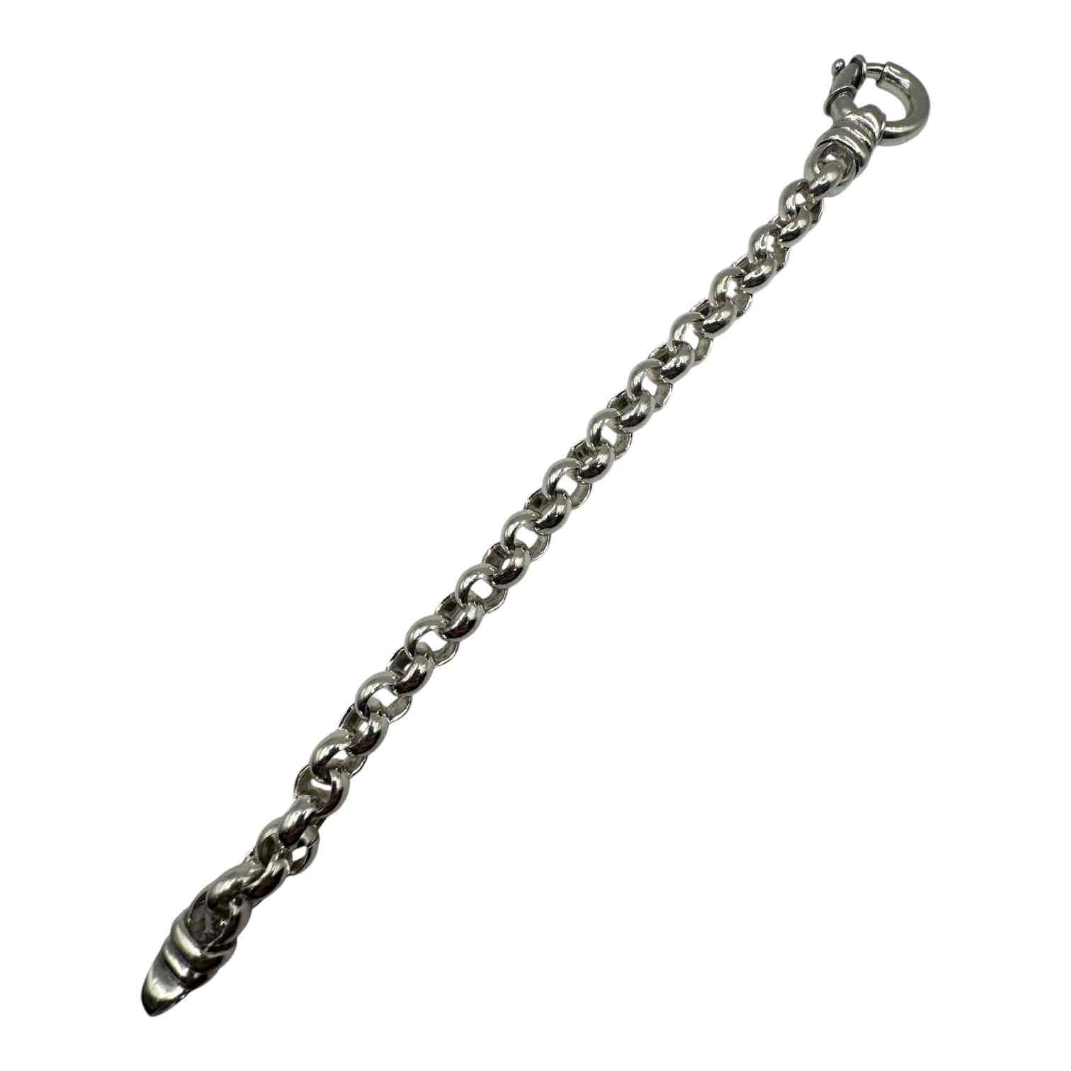 925CT SILVER BELCHER BRACELET 21CM 47.7GMS