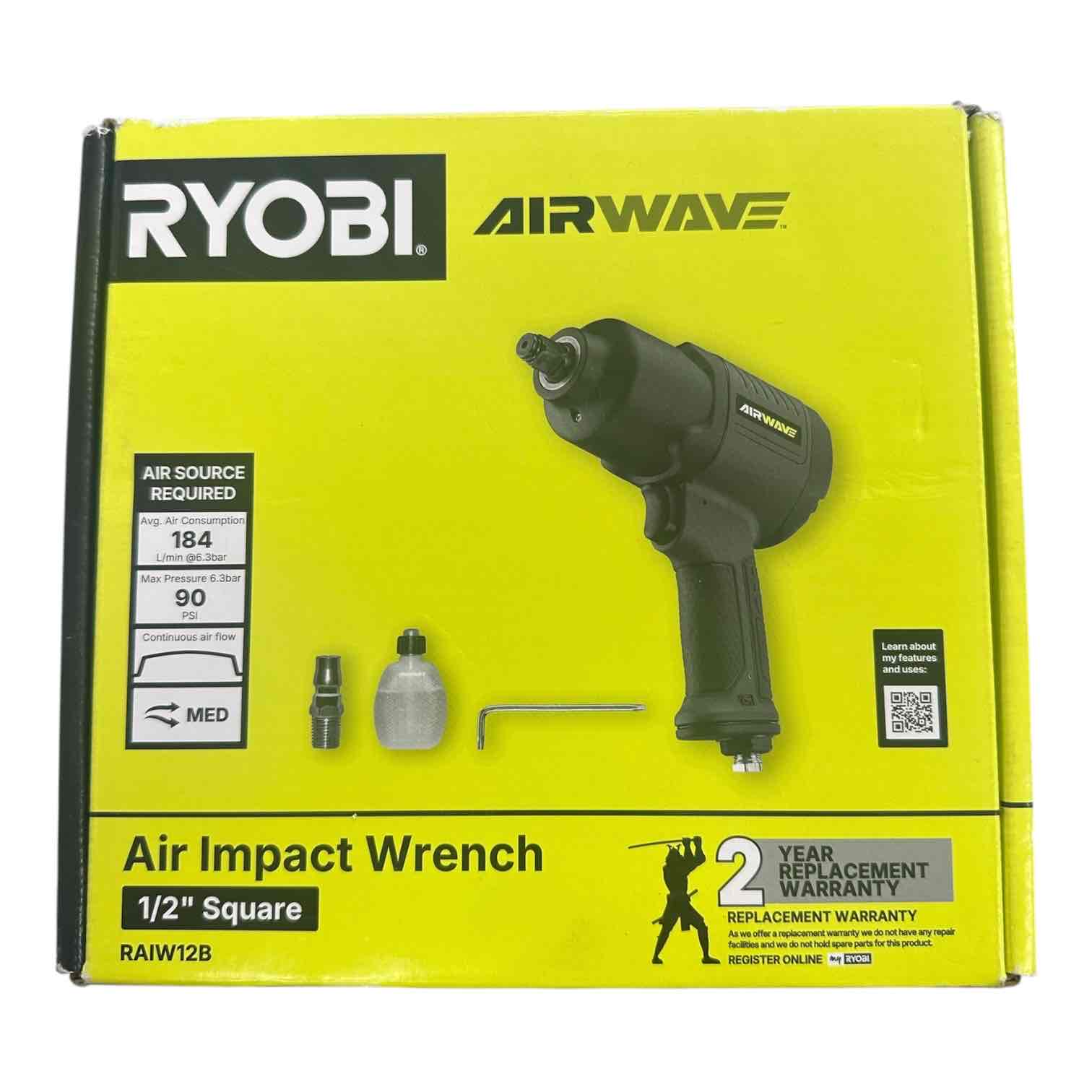 RYOBI AIR IMPACT WRENCHRAIW12B