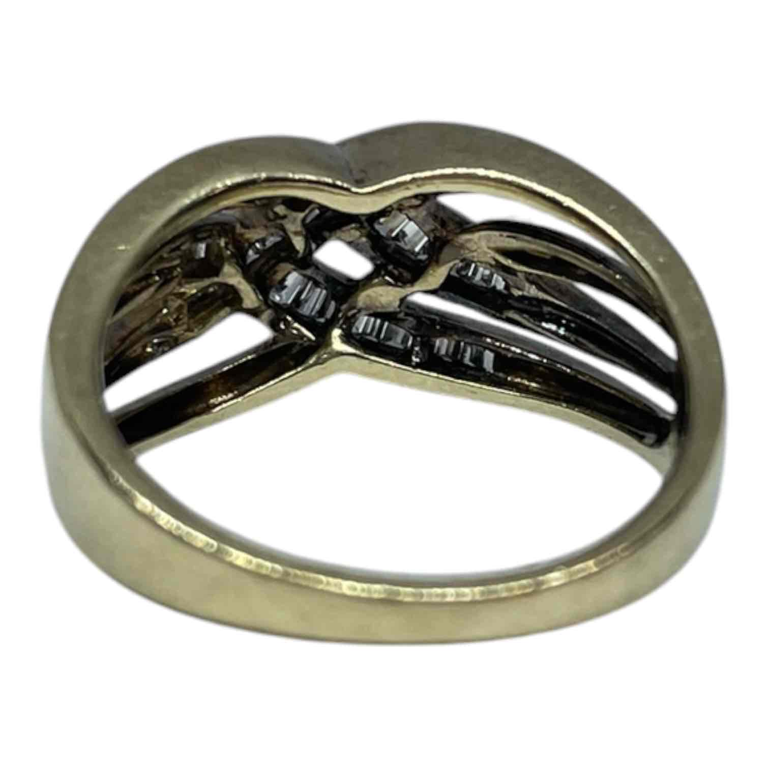 9CT YELLOW GOLD TDW 0.15CTS RING
