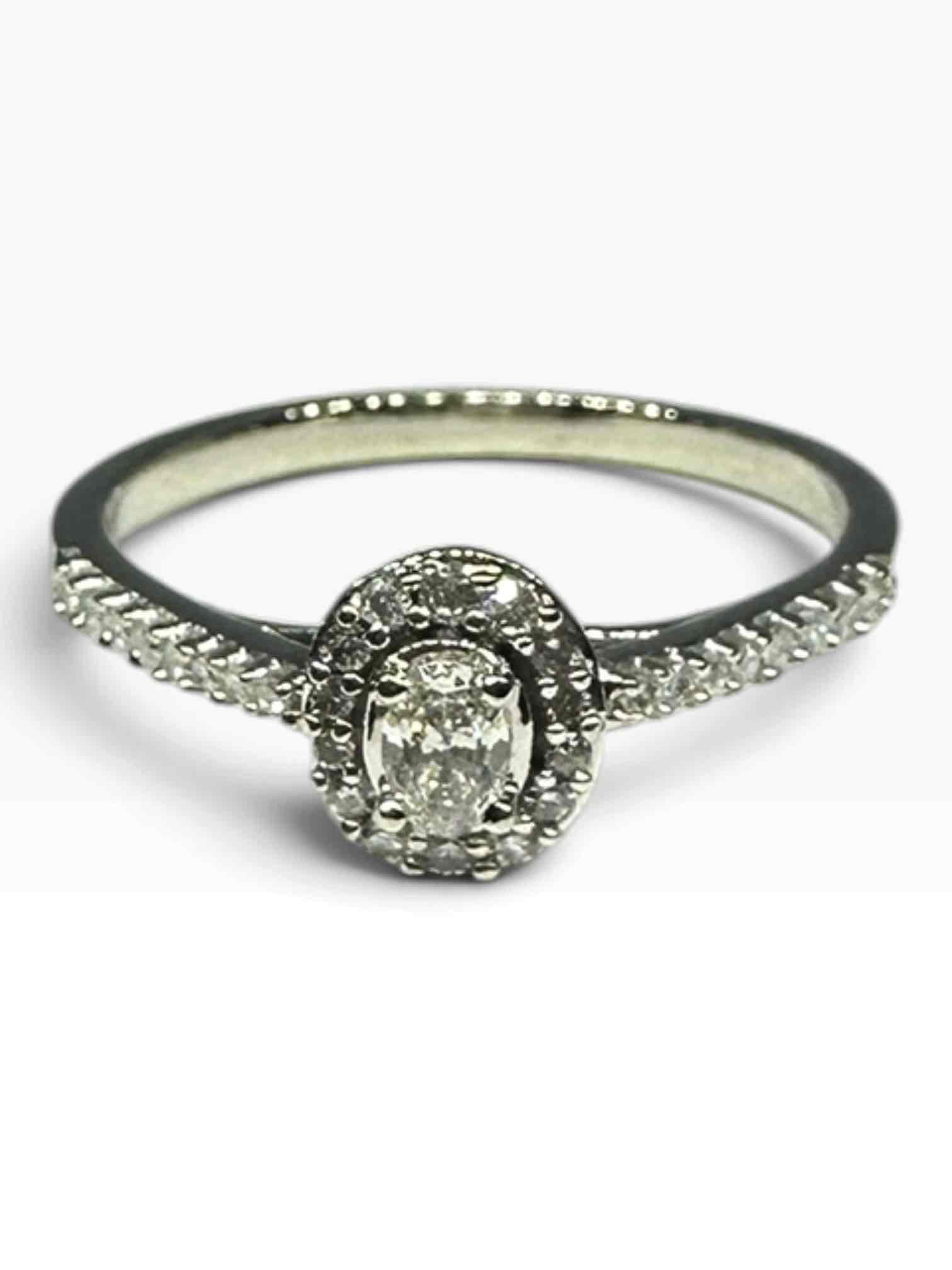 10CT WHITE GOLD DIAMOND RING TDW 0.20CTS