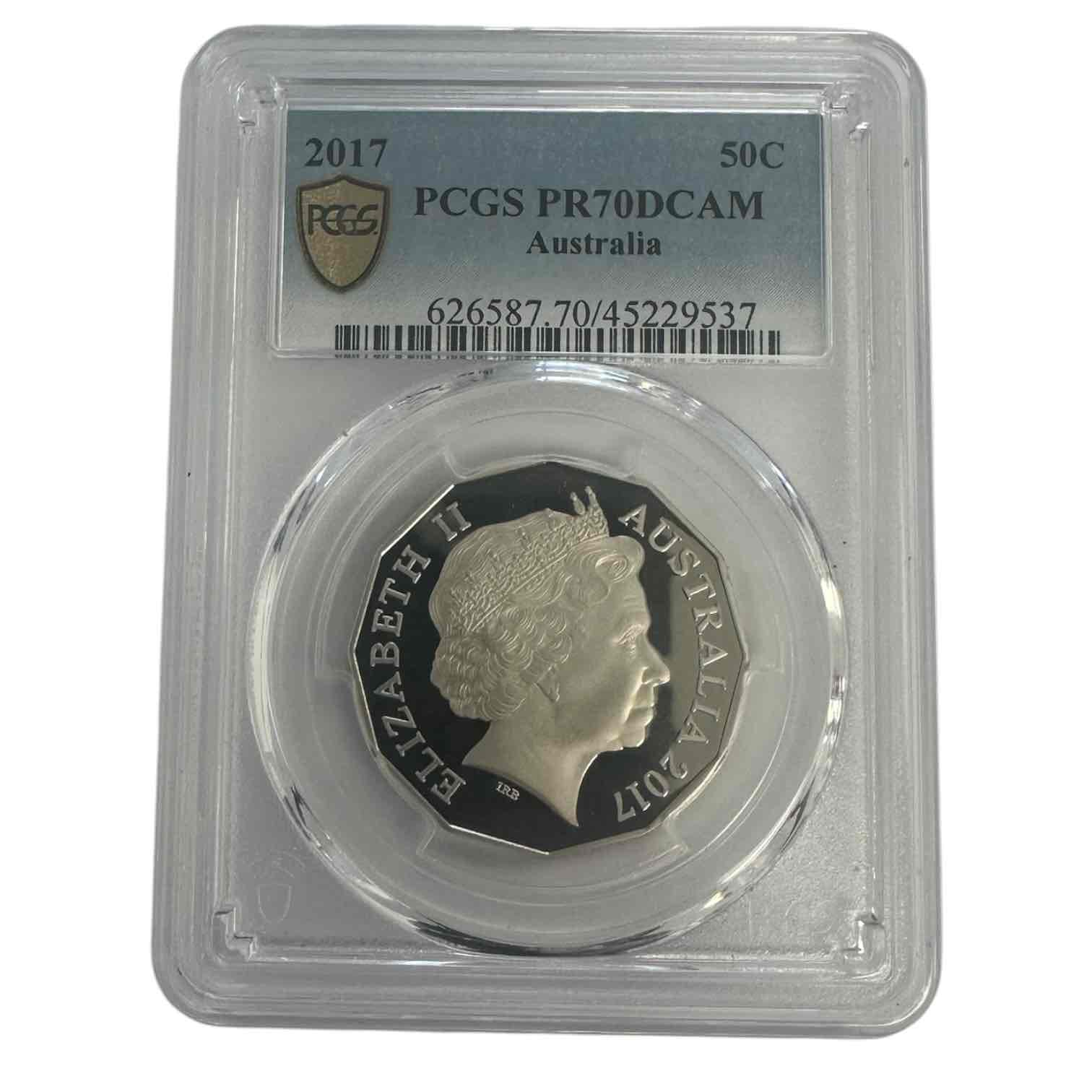 2017 PCGS PR70DCAM  50C COIN AUSTRALIA