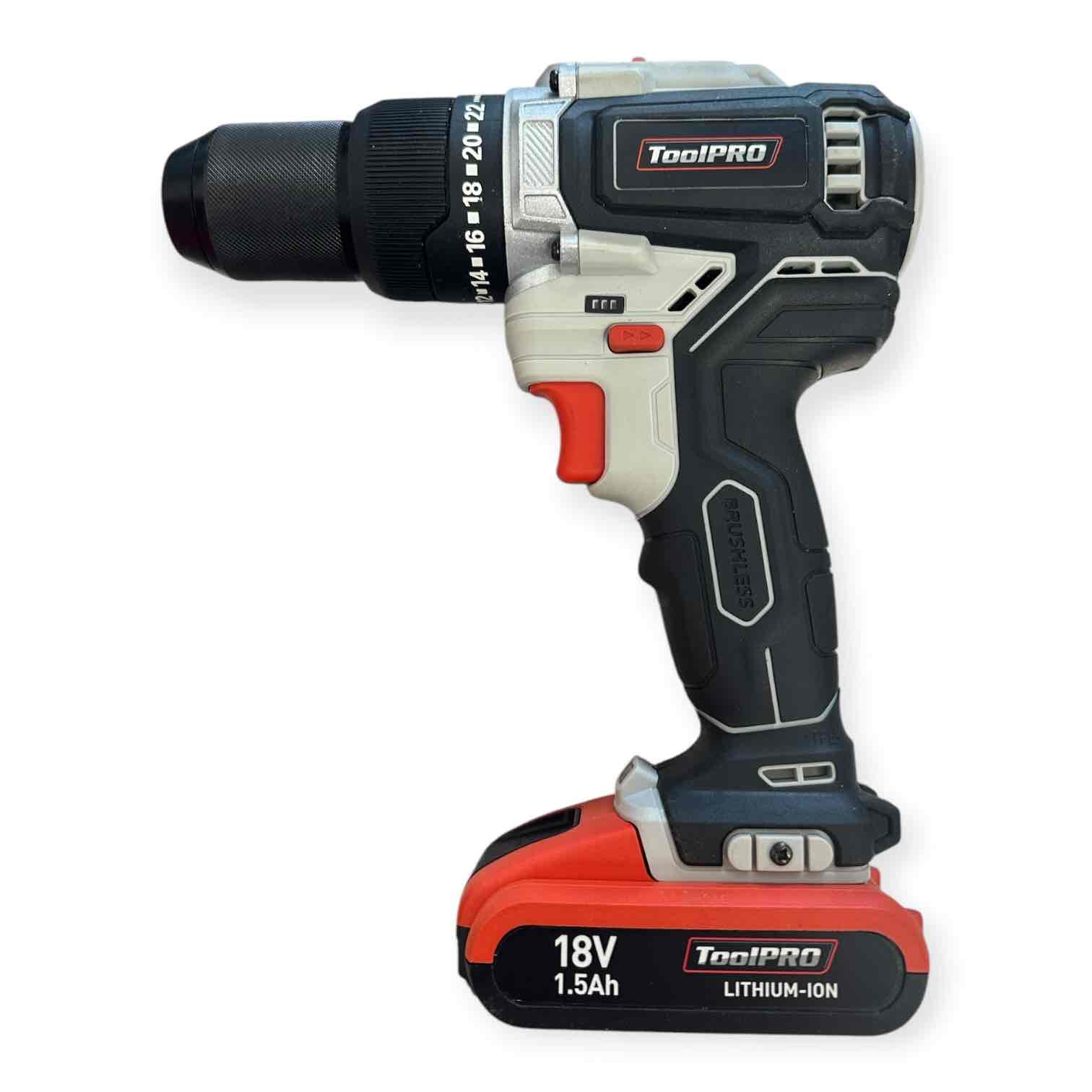 TOOLPRO 18V BRUSHLESS HAMMER DRILL KIT