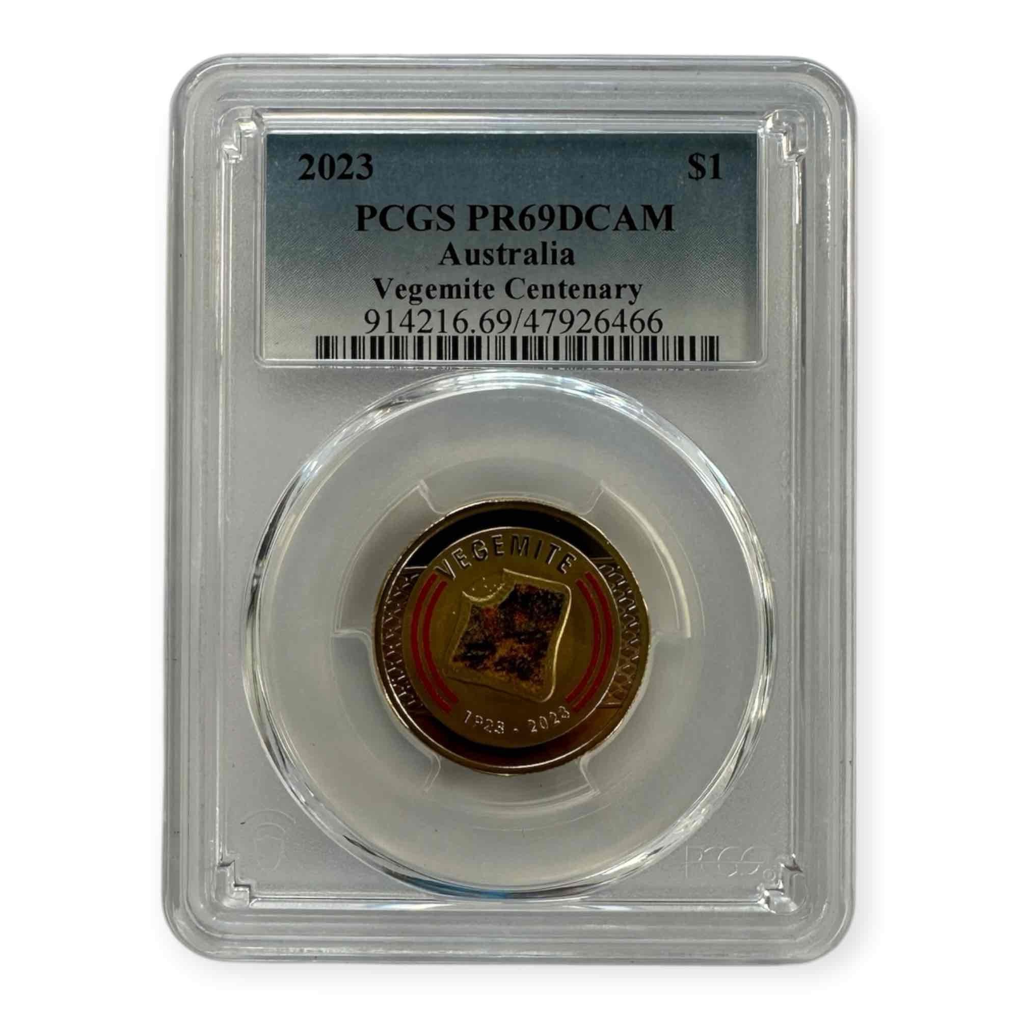 2023 PCGS PR69DCAM  PROOF VEGEMITE CENTENARY COIN AUSTRALIA